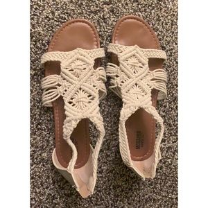 White Lace Sandals